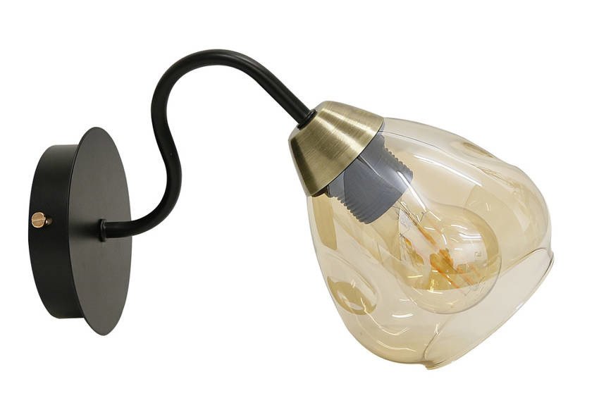 Candellux Černo-zlaté stropní/nástěnné svítidlo Unica pro žárovku 1x E27 21-00866