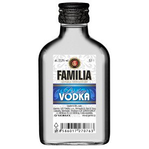 Vodka De Lux Familia 0,1l 37,5% (holá láhev)