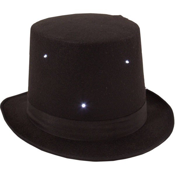 Klobouk černý s LED