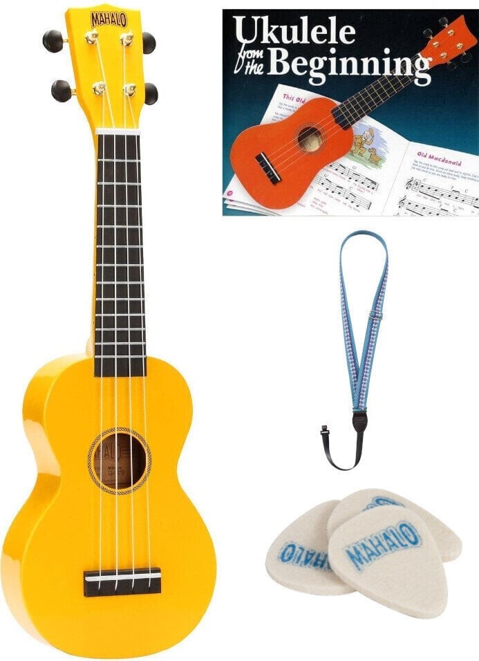 Mahalo MR1-YW SET Sopránové ukulele Žlutá