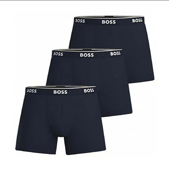 3PACK pánské boxerky Hugo Boss tmavě modré (50475282 480) XXL