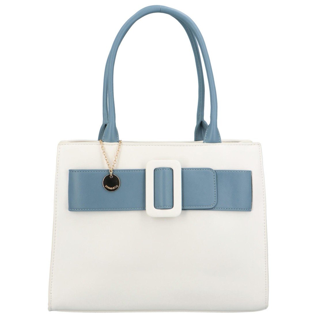 Dámská kabelka přes rameno bílo modrá - DIANA & CO Kombus barevná