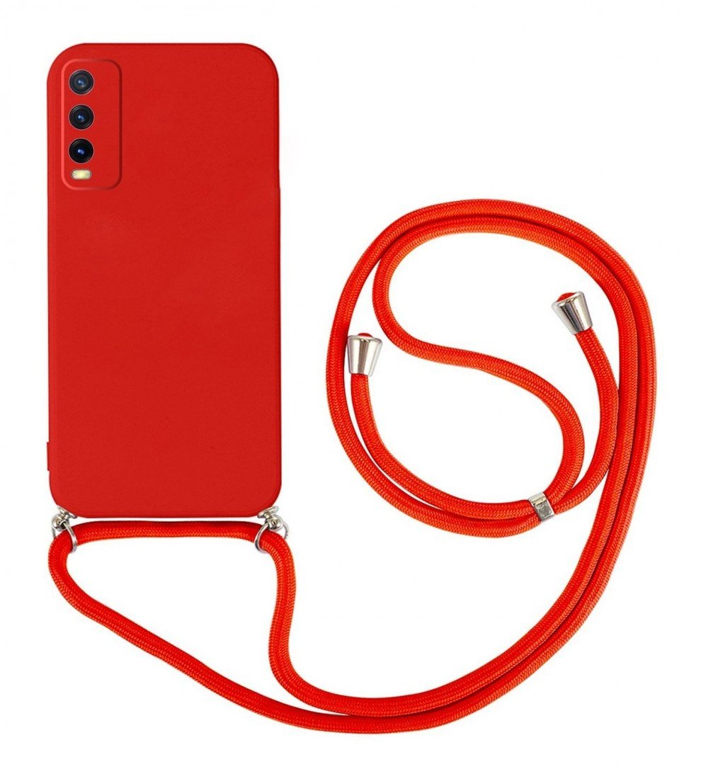 Kryt TopQ Vivo Y20s červený se šňůrkou 93908