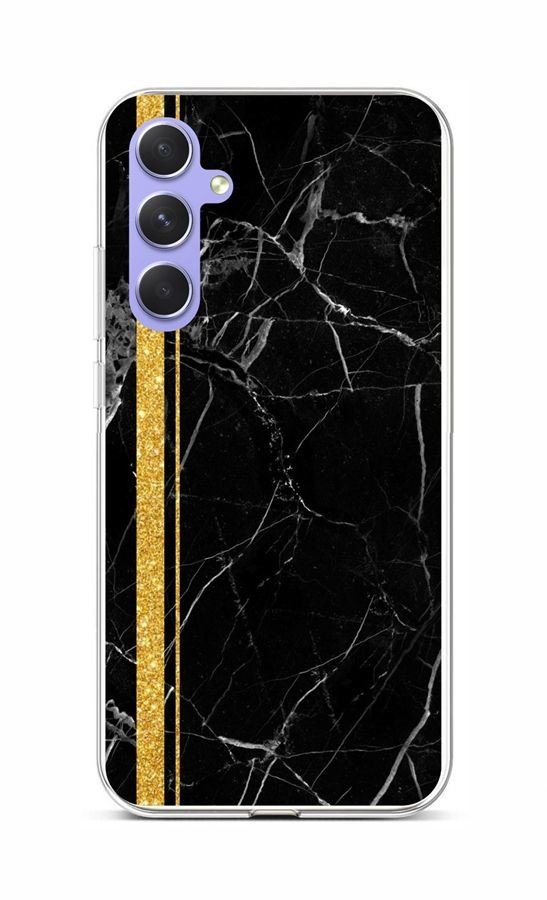 Kryt TopQ STYLE Samsung A54 5G Mramor černo-zlatý 93228