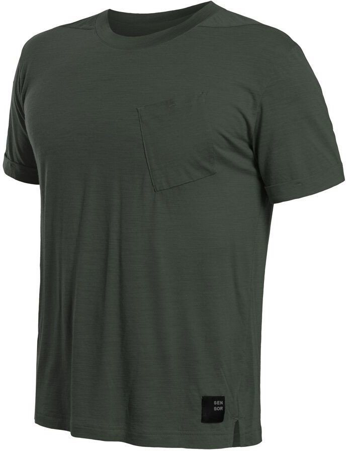 SENSOR MERINO AIR traveller pánské triko kr.rukáv olive green Velikost: M