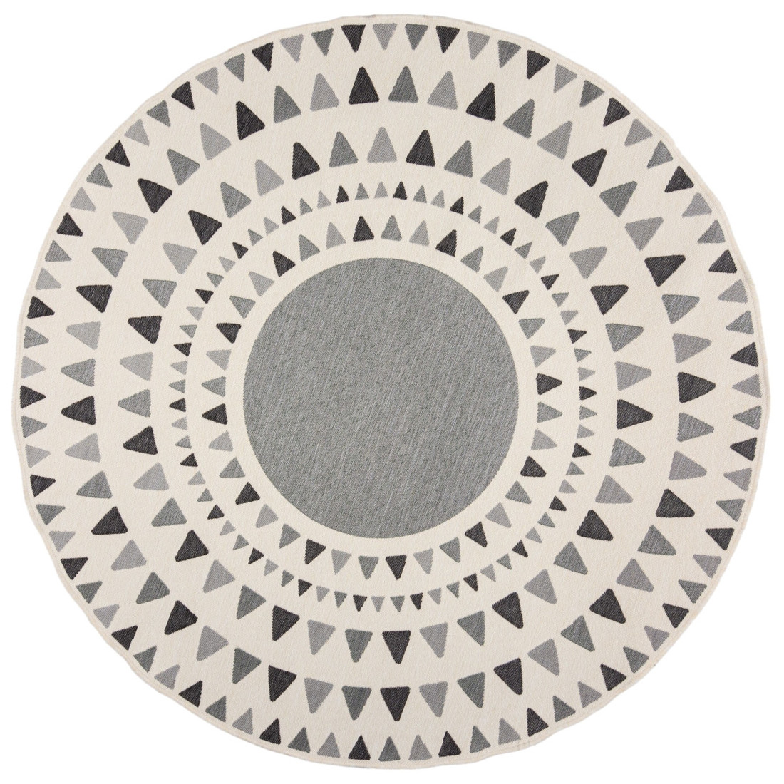Flair Rugs koberce Kusový koberec Dauntless Shadow Rays Grey - 160x160 (průměr) kruh cm Bílá