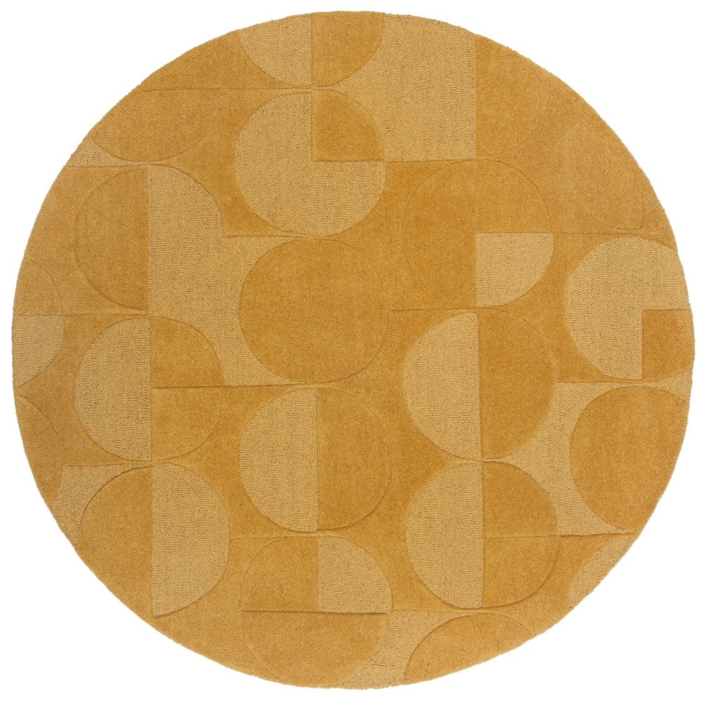 Flair Rugs koberce Kusový koberec Moderno Gigi Ochre kruh - 160x160 (průměr) kruh cm Žlutá
