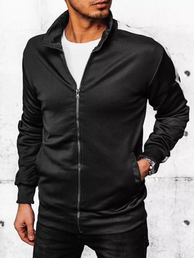 Dstreet Pánská mikina na zip Mihohn černá BX5562 45436