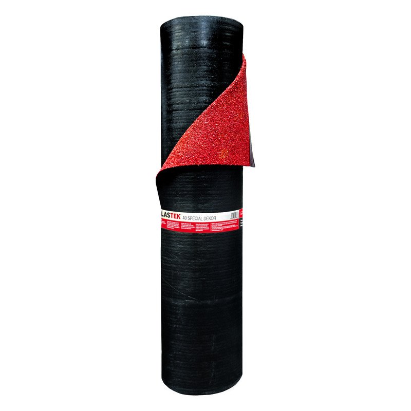 Asfaltový pás hydroizolační ELASTEK 40 SPECIAL DEKOR červený (7,5 m2/role)