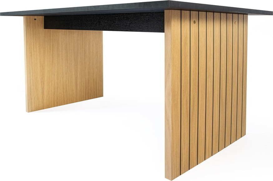 Jídelní stůl s deskou v dubovém dekoru 90x160 cm Stripe – Woodman