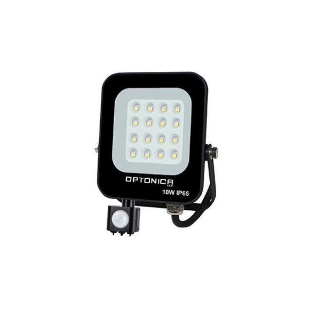 Optonica LED SMD reflektor Černá Body IP65 se čidlo 30W Neutrální bílá