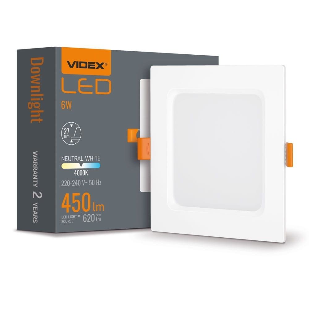 Berge LED panel zapuštěný čtvercový 6W bílý Neutrální bílá