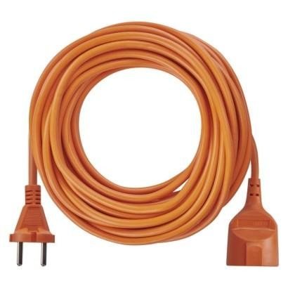 Emos Dvoužilový pohyblivý přívod 20 m / 1 zásuvka / oranžový / PVC / 230 V / 1,5 mm2 P01320R