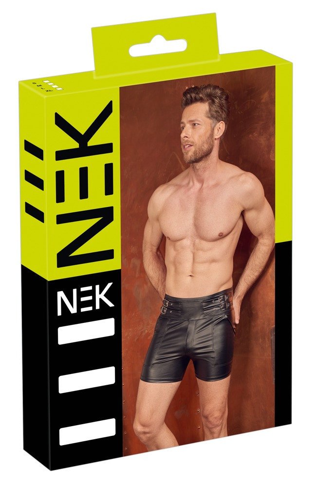 NEK - men's short with metal buckle (black)