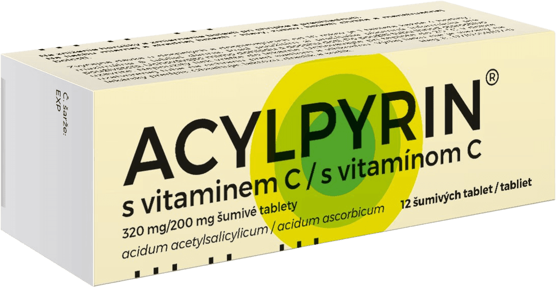 Acylpyrin s vitaminem C 320mg/200mg 12 šumivých tablet