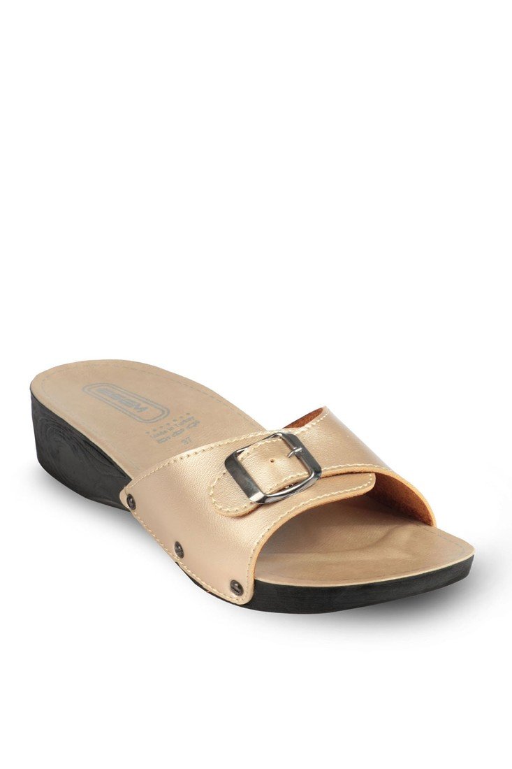 Esem Mules - Gold - Flat