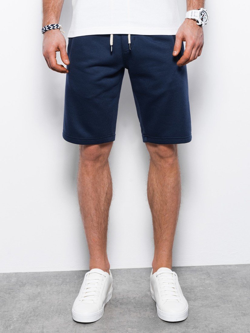 Ombre Men's short shorts with pockets - navy blue