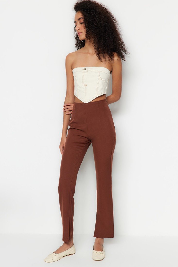 Trendyol Pants - Brown - Bootcut