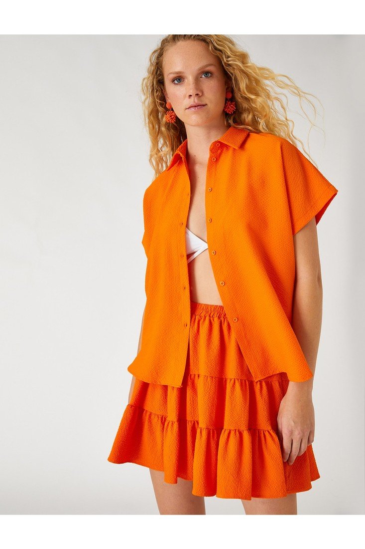 Koton Shirt - Orange - Relaxed fit