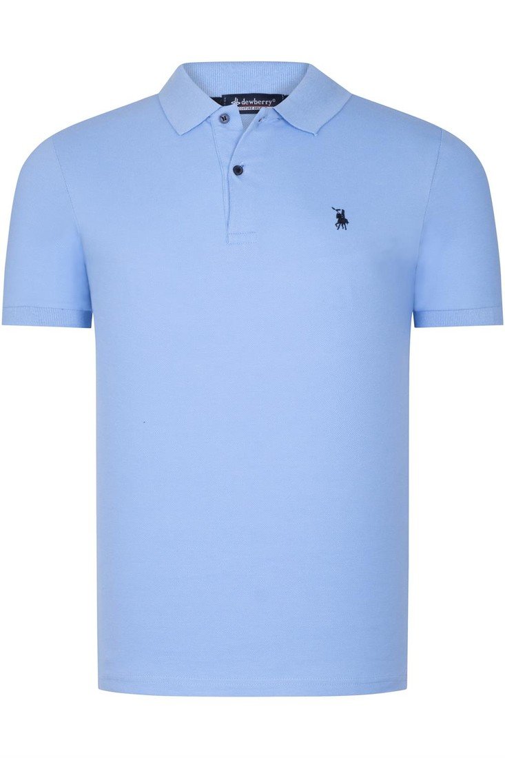T8561 DEWBERRY MENS TSHIRT-STRAIGHT LIGHT BLUE