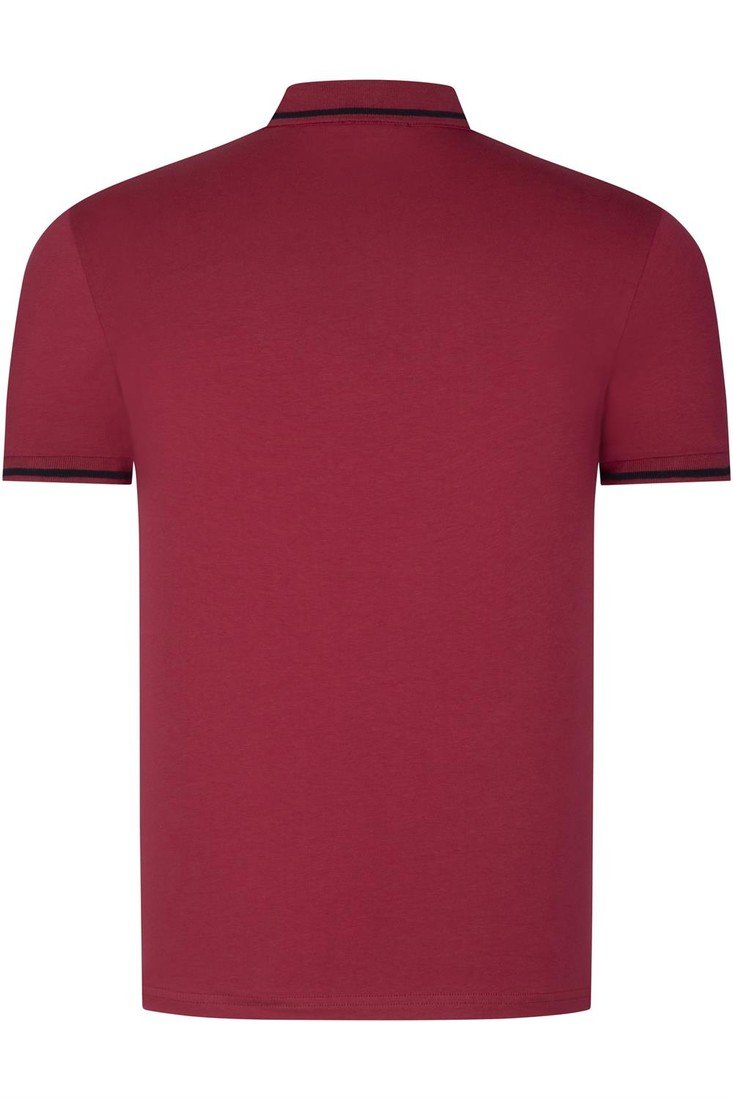 T8586 DEWBERRY MENS POLO COLLAR T-SHIRT-DARK BURGUNDY