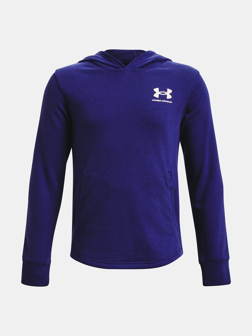 Under Armour Mikina UA Rival Terry Hoodie-BLU - Kluci