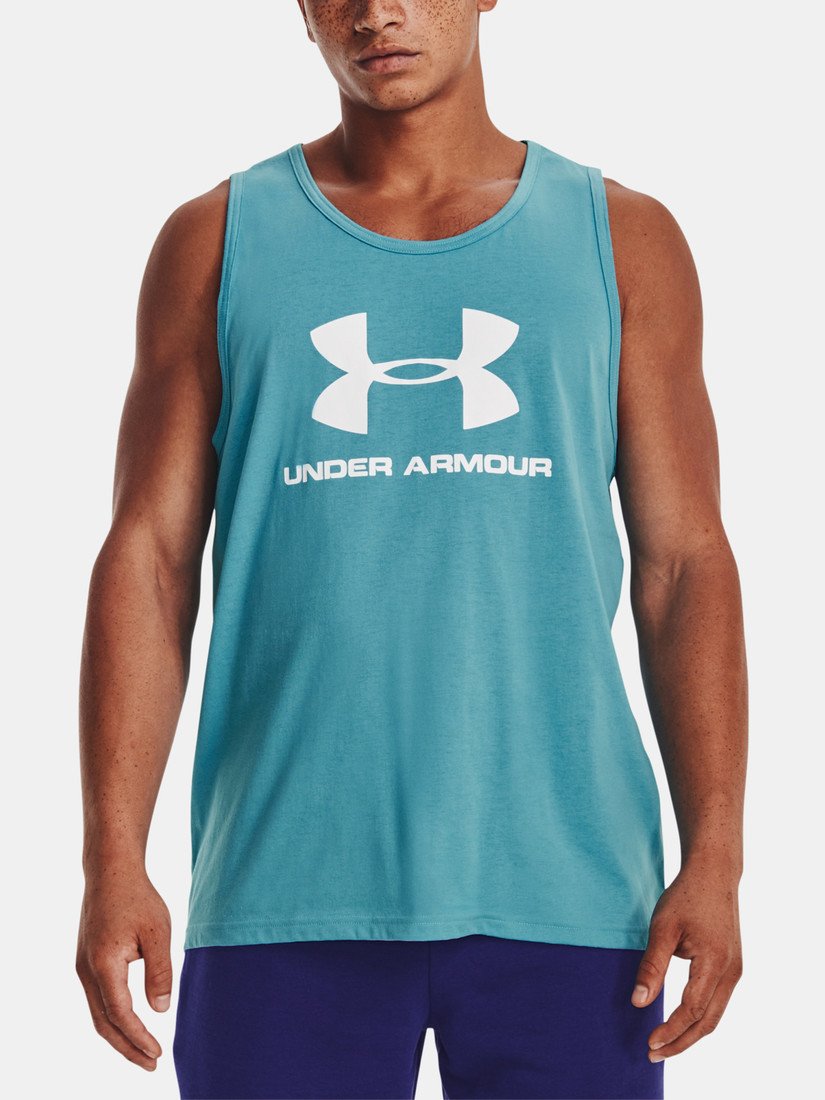 Under Armour Tílko UA SPORTSTYLE LOGO TANK-BLU - Pánské