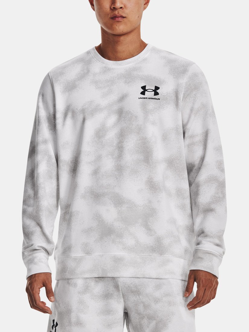 Under Armour Mikina UA Rival Terry Nov Crew-WHT - Pánské