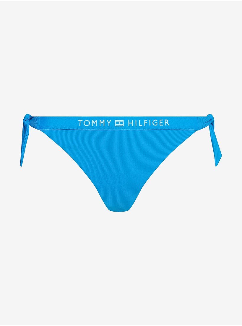 Modrý dámský spodní díl plavek Tommy Hilfiger Tonal Logo-Side - Dámské