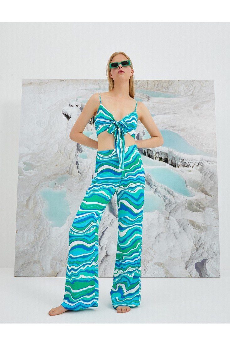 Koton Pants - Turquoise - Loose