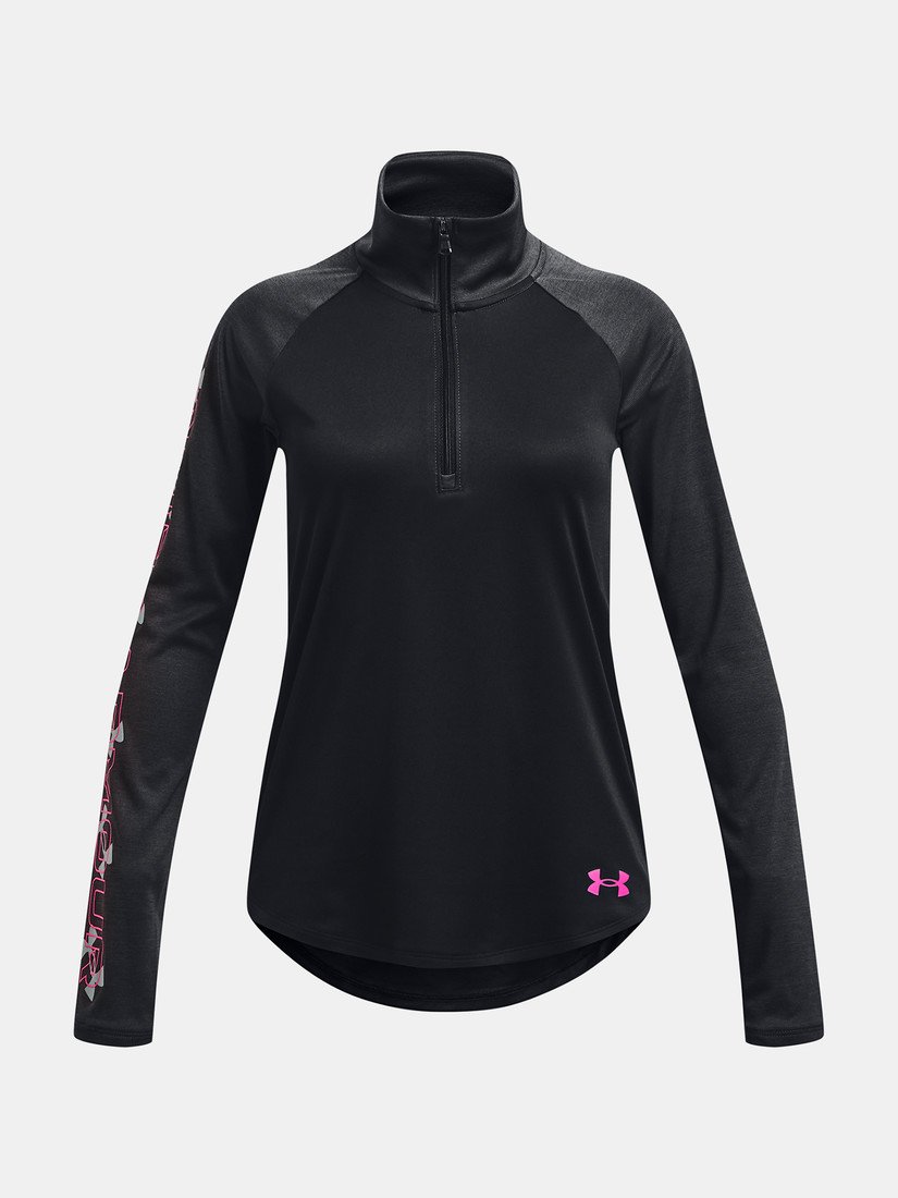 Under Armour Tričko UA Tech Graphic 1/2 Zip -BLK - Holky