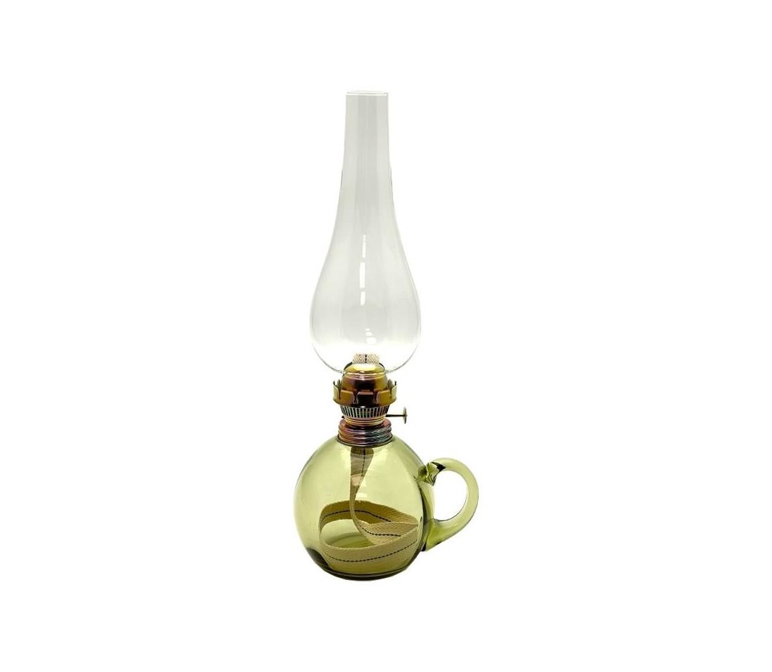 Floriánova huť Petrolejová lampa SOFIE 38 cm zelená