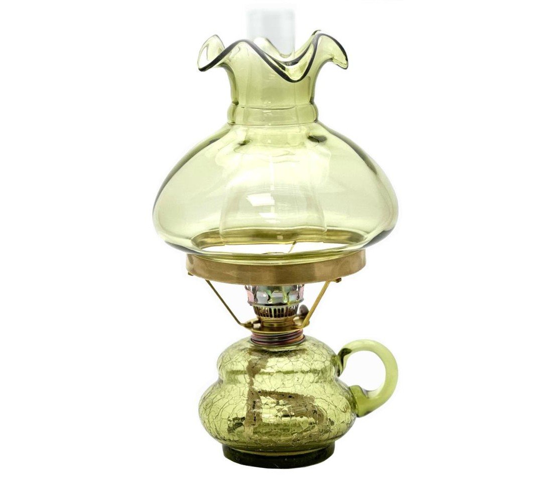 Floriánova huť Petrolejová lampa ANNA 33 cm zelená