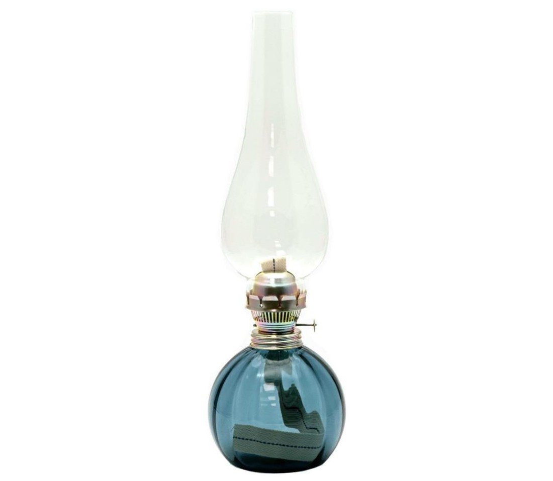 Floriánova huť Petrolejová lampa BASIC 38 cm modrá