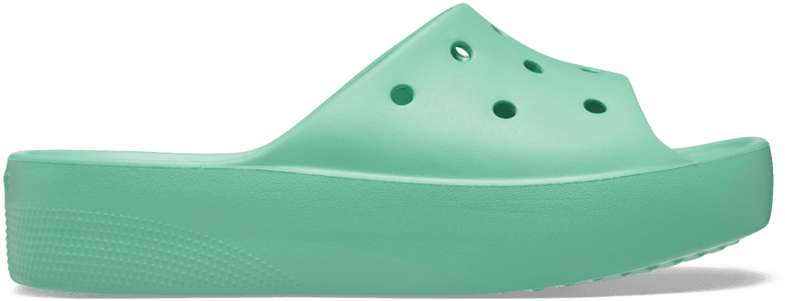 Dámské pantofle crocs classic platform světle zelená 36-37