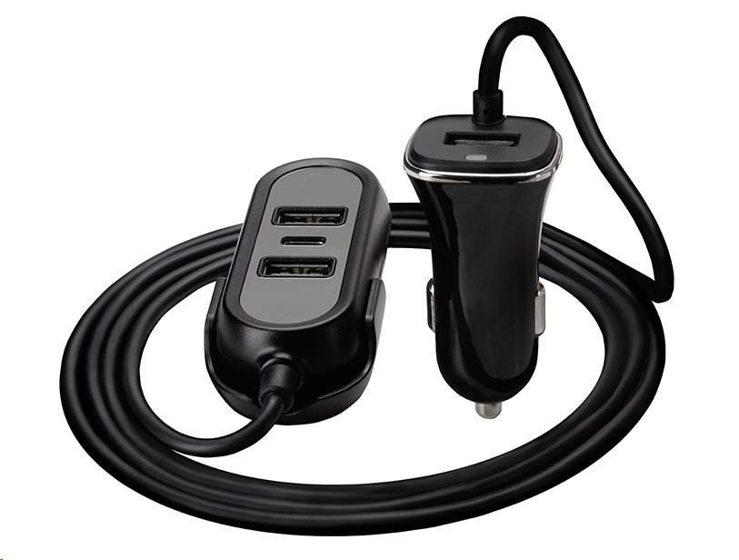 TRACER nabíječka do auta 12-24V Multicharge 3xUSB 7, 2A + PD 18W