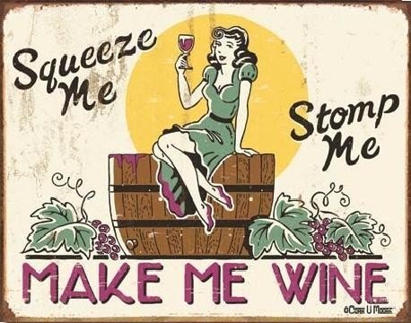 DESPERATE Plechová cedule MOORE - make me wine, (41 x 32 cm)