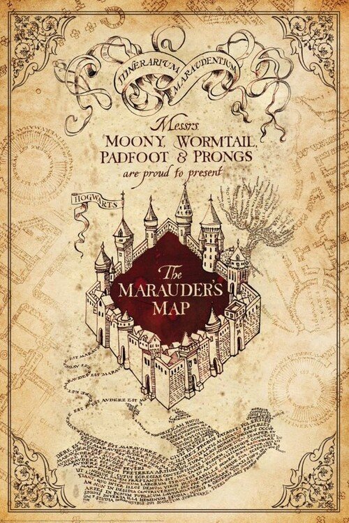 POSTERS Plakát, Obraz - Harry Potter - Marauders Map, (80 x 120 cm)