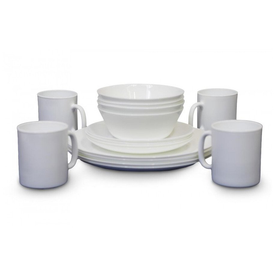 Sada nádobí Vango Opal 16 Piece Dining Set Barva: bílá