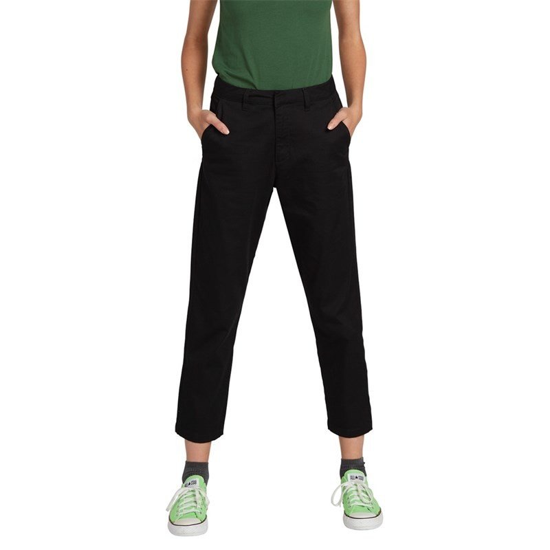 kalhoty VOLCOM - Frochickie Highrise Black (BLK) velikost: 27/27