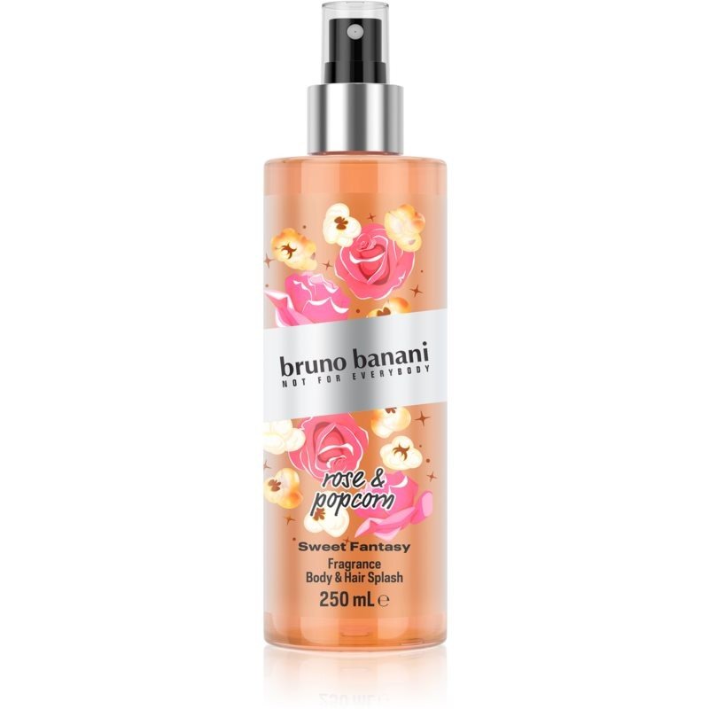 Bruno Banani Sweet Fantasy Rose & Popcorn parfémovaný tělový sprej na tělo a vlasy pro ženy 250 ml