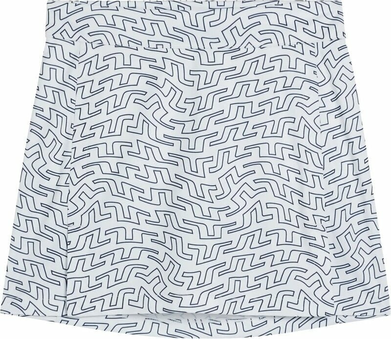 J.Lindeberg Amelie Print Golf Skirt White Outline Bridge Swirl S