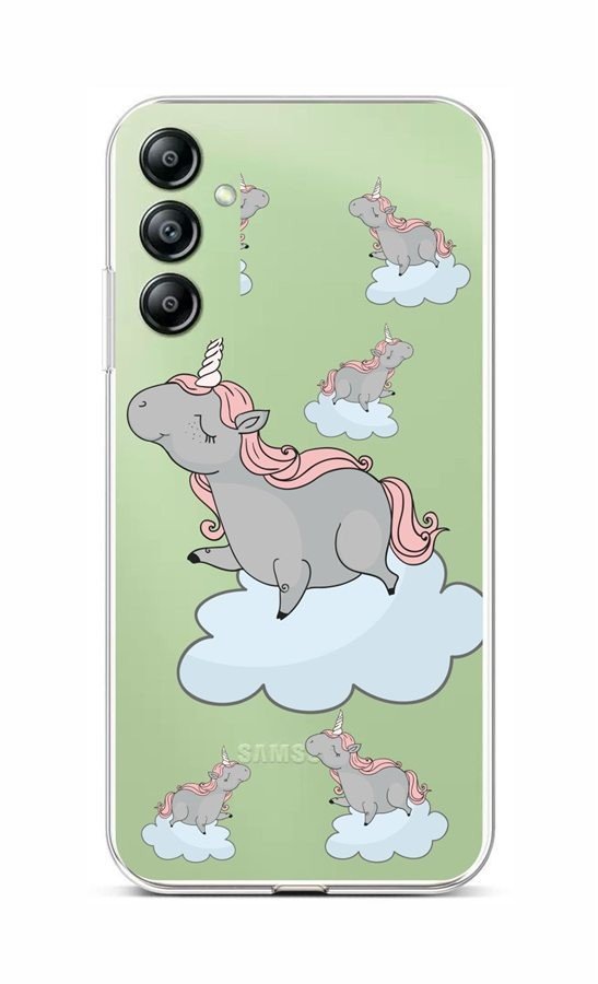 Kryt TopQ Samsung A14 5G Grey Unicorns 93001