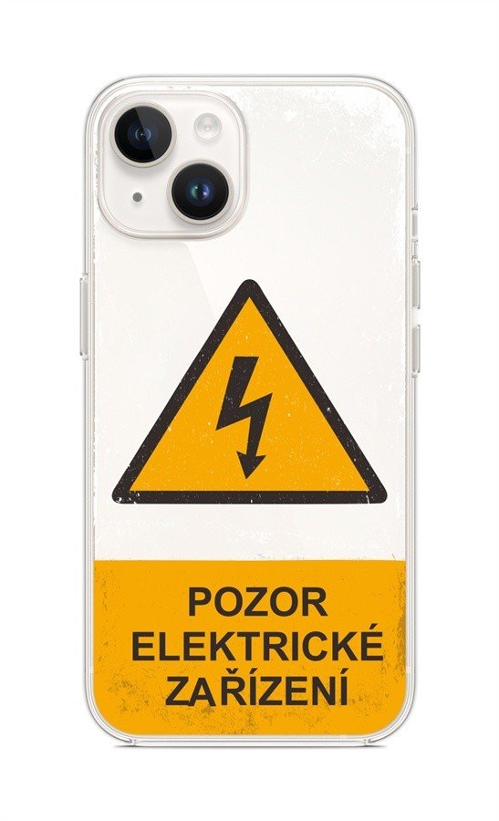 Kryt TopQ iPhone 14 Pozor elektrické zařízení 92594