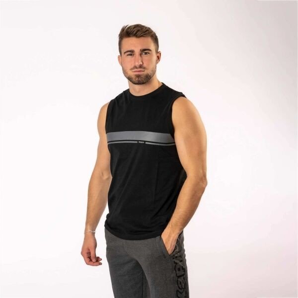 Kappa LOGO EDRONE Pánské tílko, černá, velikost M