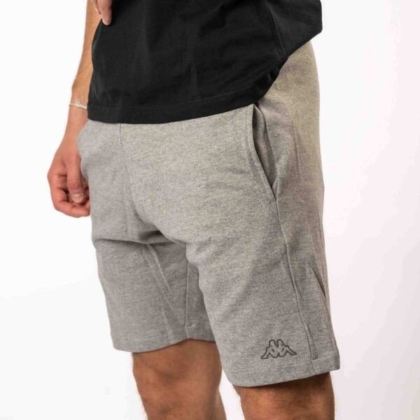 Kappa LOGO EKEZO Pánské šortky, šedá, velikost XL