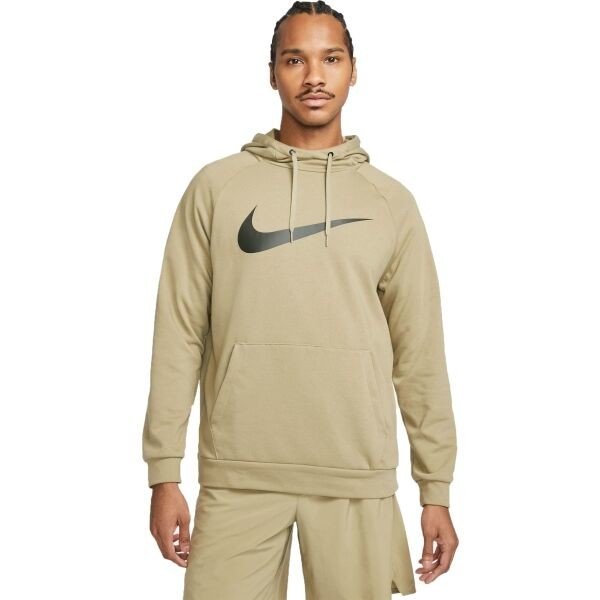 Nike DRY HOODIE PO SWOOSH M Pánská tréninková mikina, béžová, velikost M