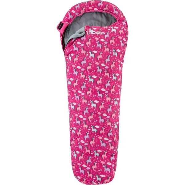 Loap BASE UNICORN Dětský spací pytel, růžová, velikost 160 cm - pravý zip