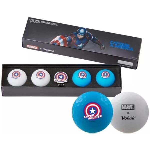 VOLVIK MARVEL CAPTAIN AMERICA 2.0 Golfové míčky, bílá, velikost UNI