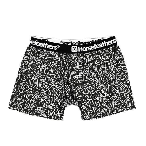 Horsefeathers SIDNEY LUCAS BOXER SHORTS Pánské boxerky, černá, velikost S